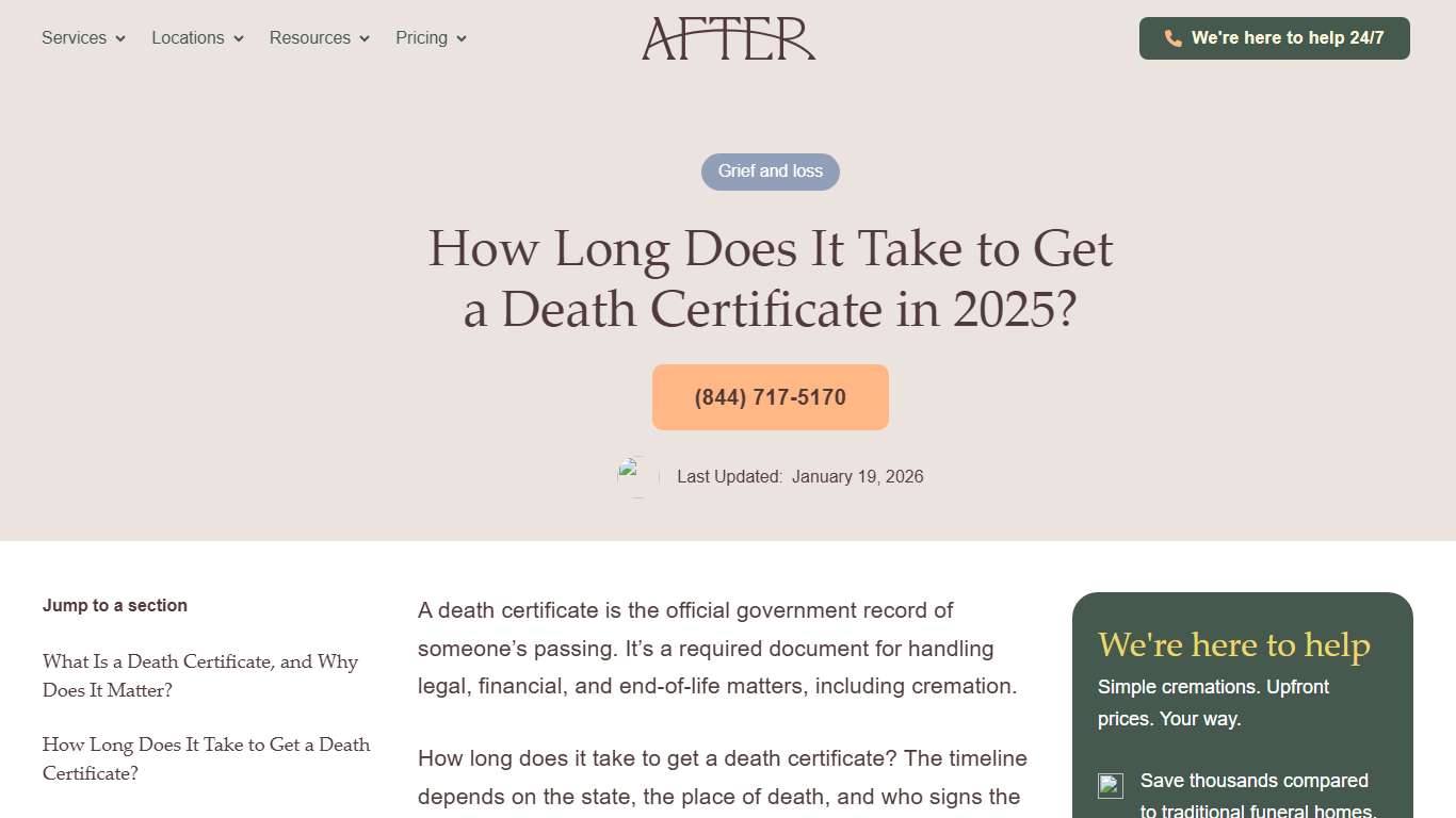 How Long Does It Take to Get a Death Certificate in 2026? After®.com Blog